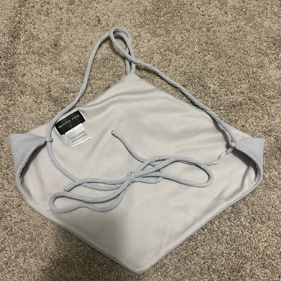 White Fox Boutique. Size small handkerchief shaped shirt. Light blue. - Picture 2 of 2